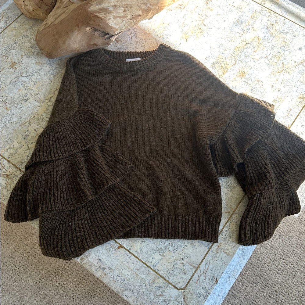 J.O.A. Cozy Brown Knit Sweater